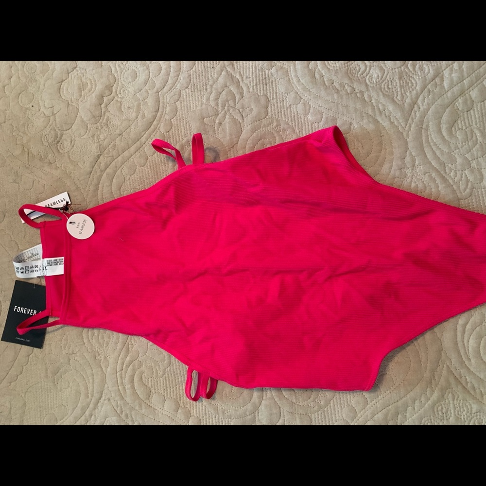 Hot Pink Bodysuit-TAGS STILL ON